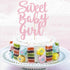 Sweet Baby Girl Cake Topper, Rose Gold Glitter for Newborn Gender Reveal, Baby One Month, 1st Birthday Party Supplies