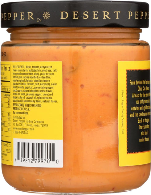 2 16 oz Desert Pepper, Chile Con Queso-Medium, - Jars