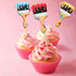 Paint Brush Cupcake Toppers, 36 Pieces Toothpicks for Art Theme Cake Decorations, Birthday Party Favors