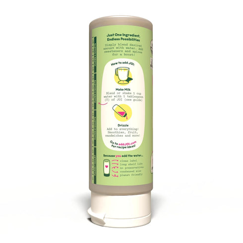 5g 1 16 9 oz (255 JOI Organic Hemp Milk Plant-Based Milk Base and Squeezable Seed Butter. Non-Dairy Milk Substitute, No