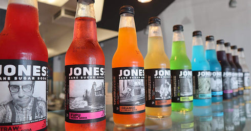 12 6 Jones Soda ounce Glass Bottles (Green Apple, Bottles)