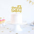 Gold Glitter Happy 17th Birthday Cake Topper - 17 Cake Topper for 17th Birthday Party Decorations