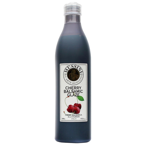 Mussini Cherry Balsamic Vinegar Reduction - 16.9 oz, Italian Cherry Balsamic Glaze,