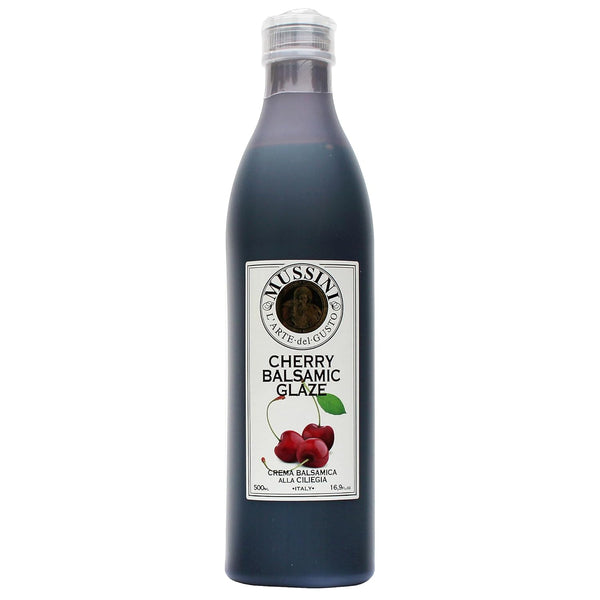 Mussini Cherry Balsamic Vinegar Reduction - 16.9 oz, Italian Cherry Balsamic Glaze,