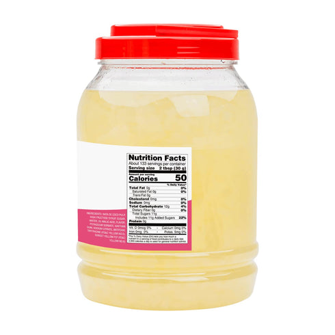B2005 (8.8 lbs) Tea Zone Lychee Coconut Jelly for Beverage, Sweet, Ice Cream Topping- Jar