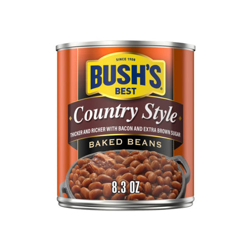 Country 8.3 oz Pack) Bushs Best Baked Beans for BBQ, Pantry Staple, Ready-to-Serve Style, Original & Homestyle, Each