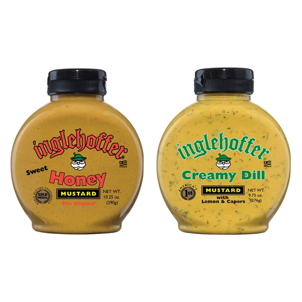 Inglehoffer Creamy Dill Mustard 9.75 Oz and Inglehoffer Original Sweet Honey Mustard