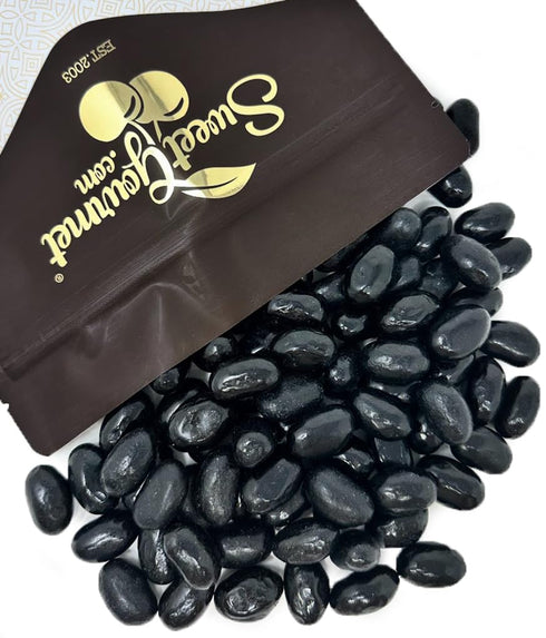 1 SweetGourmet Black Licorice Jumbo Jelly Beans, Bulk Unwrapped Candy, Pound
