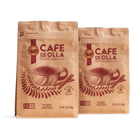Caf De Olla Ground Coffee, 12 Ounce (Pack of 2), Cinnamon and