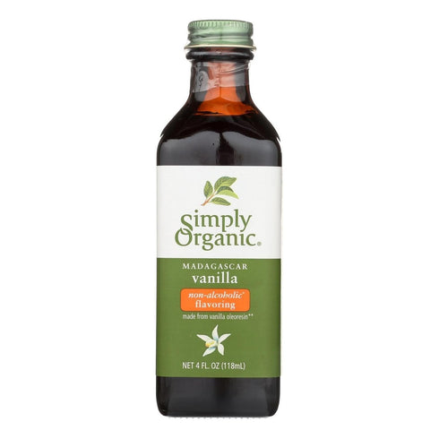 Simply Organic Non-Alcoholic Vanilla Flavoring, 4-Ounce Glass Jar, Certified Organic