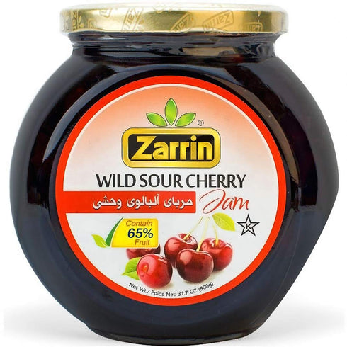 Zarrin - Wild Sour Cherry Preserve, 31.7 oz (900g), Contains 65% of