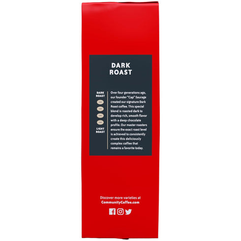 Community Packed 16 (Pack 1) Coffee Dark Roast Ground Coffee, Vacuum Ounce Bag