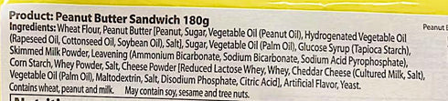 Generic Cookies,(6 Packs), 6.34 oz (180g), 2 Pack Peanut Butter Sandwich Convi