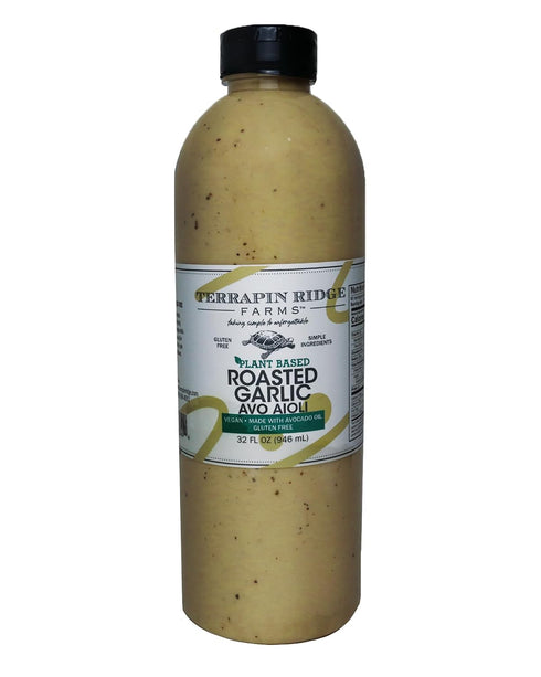 Terrapin Ridge Farms Avo Aioli Roasted Garlic Sauce Vegan Plant-Based Topping for