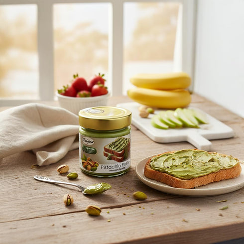 (30% 14oz (pack 2) Belgico Pistachio Cream Spread Pistachio) Sweetened Paste for Dubai Chocolate Bar Filling, Kataifi