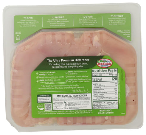 Bell & Evans Organic Boneless Skinless Chicken Breast by