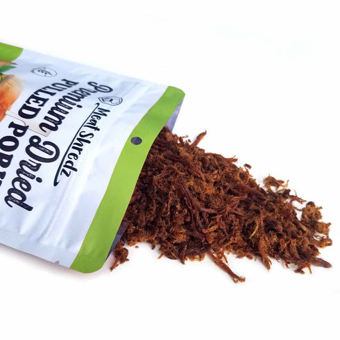6 Pack) Backpacking Meat Shredz - Premium Dried Pulled Pork (Variety, | Gluten Free | High Protein & Low Sugar | Bacon