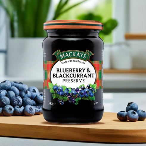 12 MACKAYS Blueberry & Black Currant Preserve, Ounce