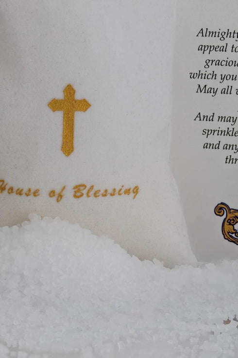 House of Blessing (5.3 ounces/150gr) Blessing Salt from the Dead Sea with a Blessing card