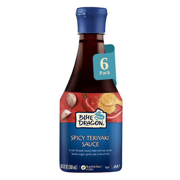 Blue Dragon Spicy Teriyaki Sauce - 10.5oz (Pack of 6) - No