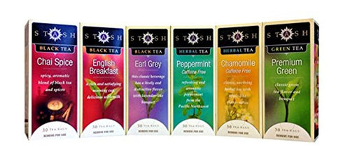 Stash Tea - 6 Flavor Assorted Tea Collection - 30 Tea Bags