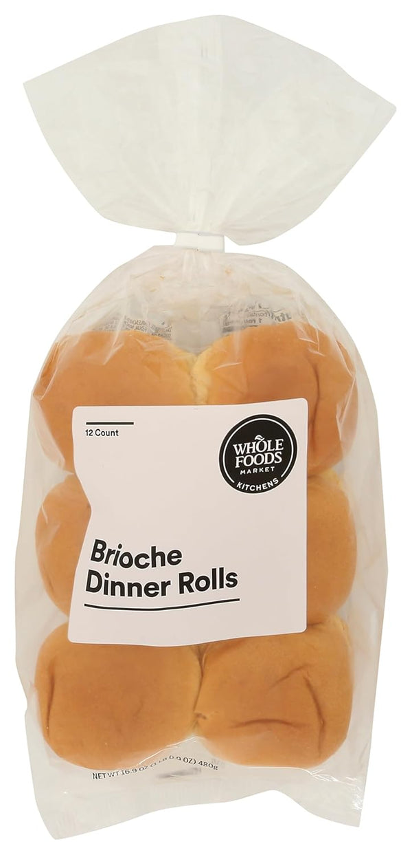 WHOLE FOODS MARKET KITCHENS Brioche Dinner Rolls, 16.9 OZ
