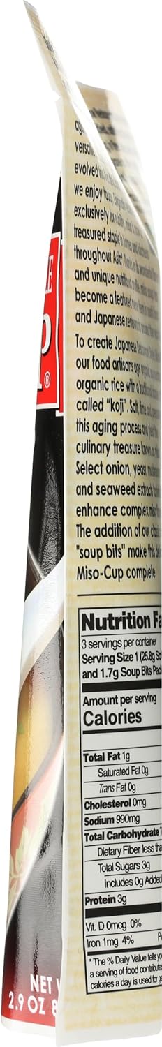 2.9 oz Edward & Sons Organic Japanese Restaurant Stle Miso Cup Instant Soup