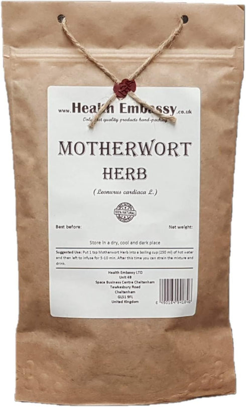 Health Embassy Motherwort Herb, Leonurus Cardiaca L, Herbal Tea (100g)