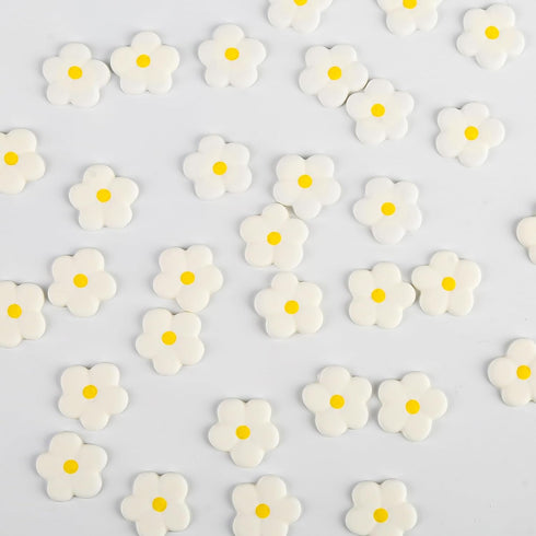 32 Count Flowers Icing Decoration White Blossoms Royal Icing Decorations Daisy Sugar Wedding Flowers Sprinkles