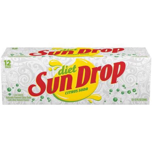 Sun Drop Diet Sundrop Soda, 12 oz Can (Pack of 12)