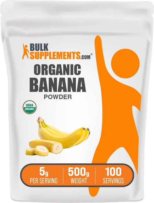 BulkSupplements.com Organic Banana Powder - Banana Fruit Powder, Nutrient Rich - Air-Dried