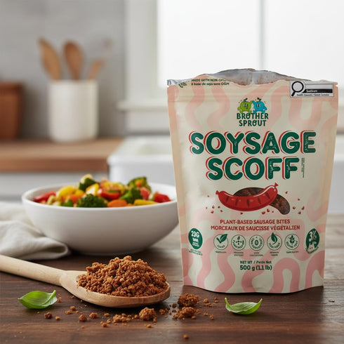 2 500g 3.5kg) Brother Sprout Salt Beefy + Soysage Scoff Bundle | Plant-Based Beef & Sausage Dry Mix | High Protein