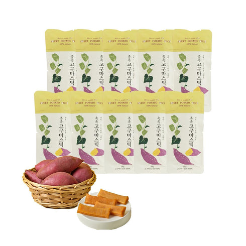 HELLO KFOOD HANWOOL Korean Sweet Potato Sticks Soft & Chewy Snack, Made