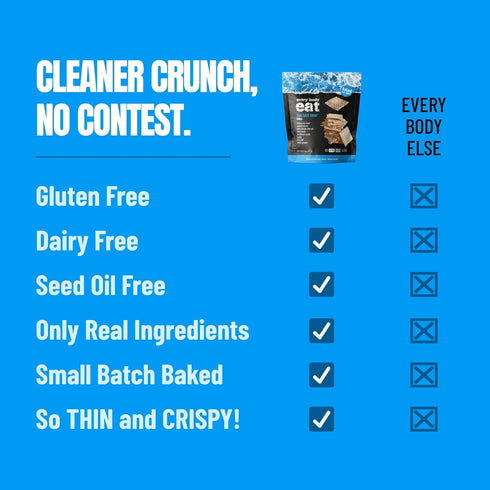 4oz Every Body Eat Snack Cracker Thins, Sea Salt Chia - Gluten Free, Vegan, Dairy Free, and Seed Oil Free