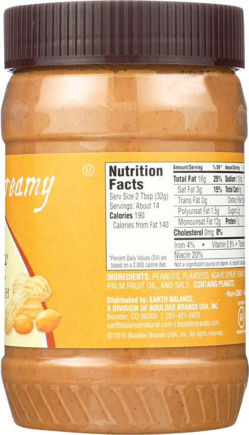 Earth Balance (6x16 OZ) Creamy Peanut Butter