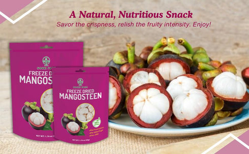 (Pack 3) NOKKI FARM Freeze Dried Mangosteen - Healthy & Exotic Tropical Fruit Snacks, No Added Sugar or Preservatives