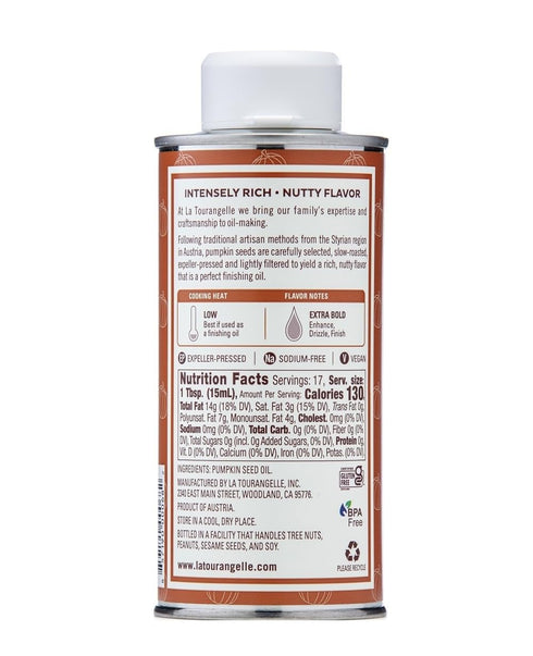 La Tourangelle Toasted Pumpkin Seed Oil - Great for Cooking, Salad Dressings, Pastas, Spreads - Health and Beauty Oil,