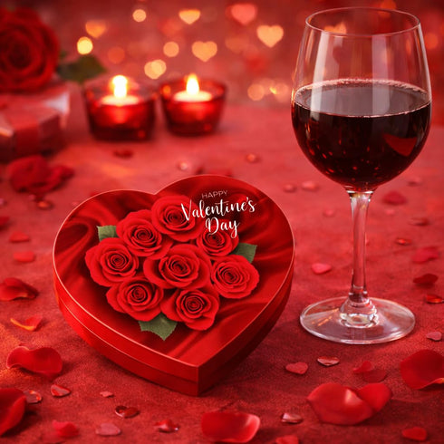 Generic 10 Valentine Day Chocolate Heart Shaped Gift Box - Milk Chocolate Caramel Cocoa Truffle Orange Creme Strawberry