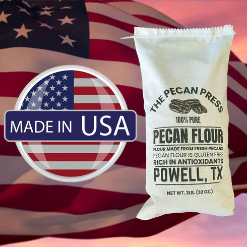 The Pecan Press 100% 2LB Pure Pecan Flour Bag, Gluten-Free, All-Natural, Finely Ground for Baking & Cooking Made