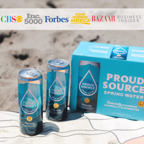 (24 pack 12 oz Proud Source Alkaline Spring Water, Natural Minerals + Electrolytes, Infinitely Recyclable Aluminum