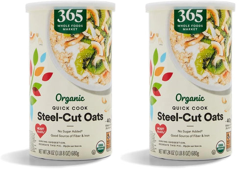 365 by Whole Foods Market, Organic Quick Cook Steel Cut Oats, 24