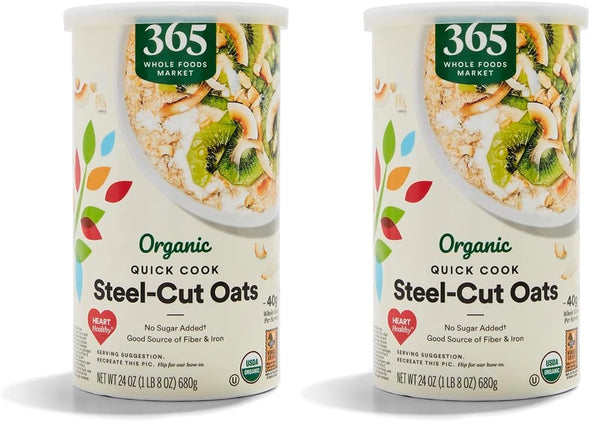 365 by Whole Foods Market, Organic Quick Cook Steel Cut Oats, 24