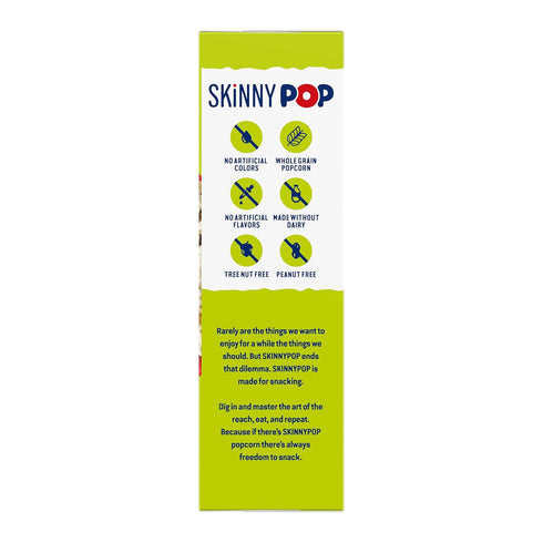 2.8oz, 12 (3 SkinnyPop Popcorn, Sea Salt Microwave, Boxes Bags per Box)