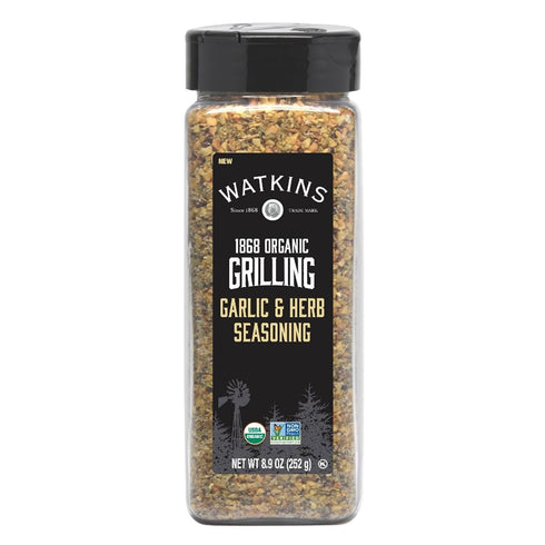 Watkin's Organic Grilling Garlic & Herb Seasoning, 8.9 oz