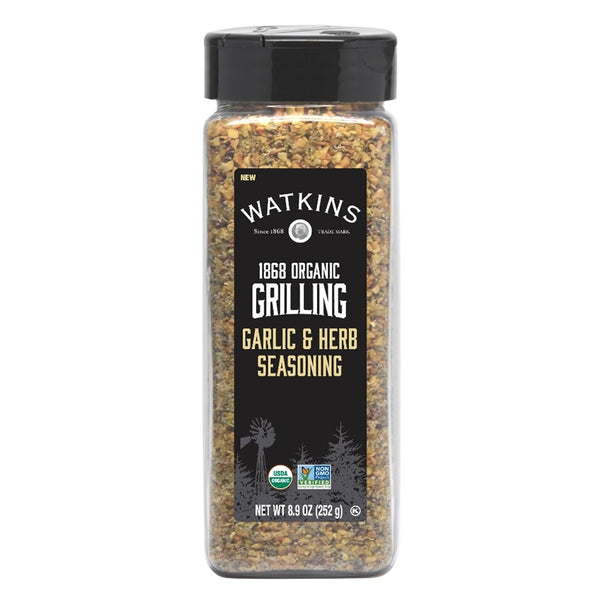 Watkin's Organic Grilling Garlic & Herb Seasoning, 8.9 oz