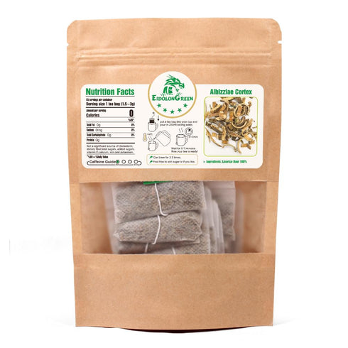 EidolonGreen Albizziae Cortex Tea, Dried Bulk Herbs, Non-GMO, Caffeine-Free, 15 Bleach-Free Tea Bags