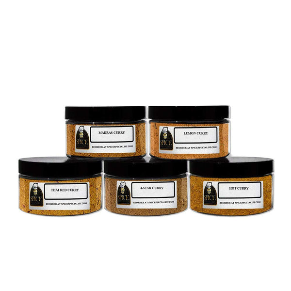 Chef Cherie Curry Spices Gift Set - Contains: 5 different spice jars (1 each