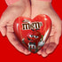 0.93oz, Pack 12 M&MS Milk Chocolate Fun Size Filled Heart Valentine's Day Candy