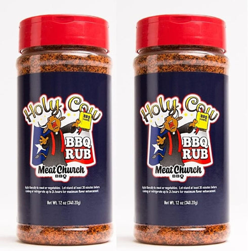 Meat Church BBQ Rub Combo: Two Bottles of Holy Cow (12 oz)