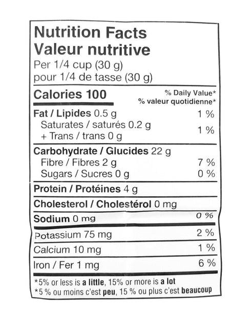 Loblaws Inc. 2.5kg/5.5 lbs. President's Choice Organics Whole Wheat Flour Bag (Imported from Canada)
